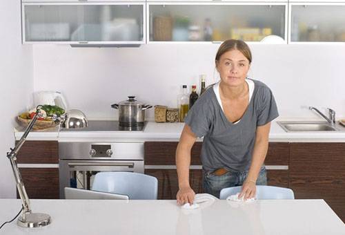 Het schoonmaken van de keuken