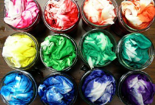 telas en tintes multicolores