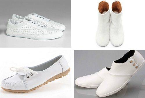 zapatos blancos surtidos
