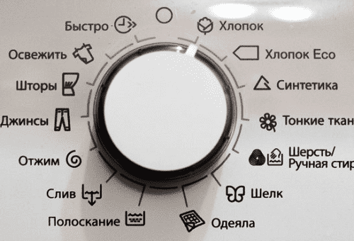 Regulador del modo de funcionamiento de la lavadora.