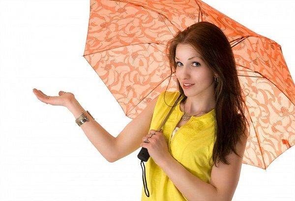 Chica con paraguas