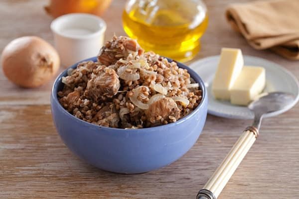 Buckwheat porridge with mushrooms