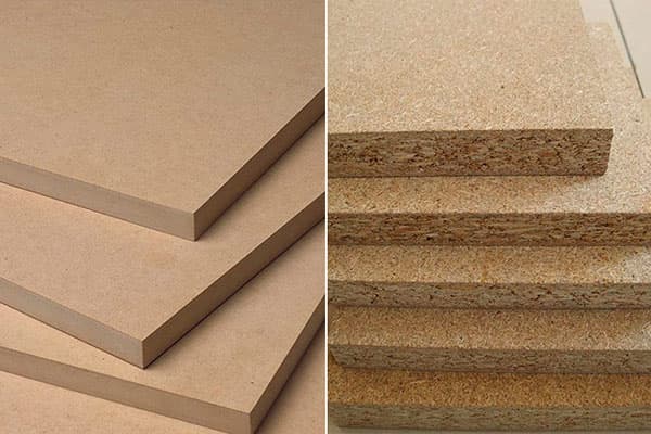 Comparison of chipboard and MDF