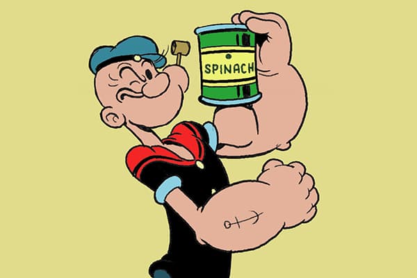 Popeye sjømannen med spinat