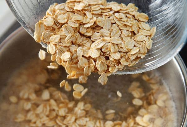 Rinsing oatmeal