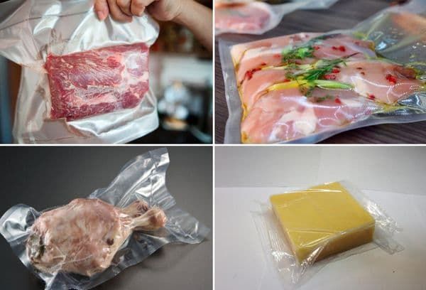 viande et fromage emballés sous vide