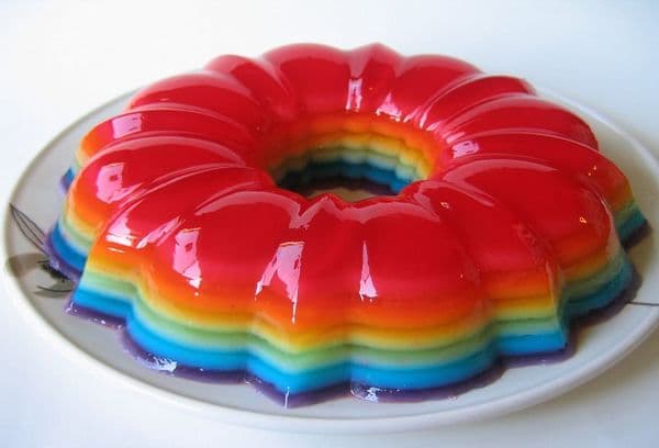 gelatina de colores