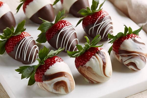 Strawberries in chocolate