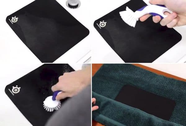Limpiar la alfombra del ratón