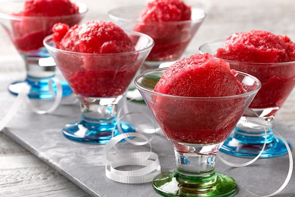 Frozen cherry puree