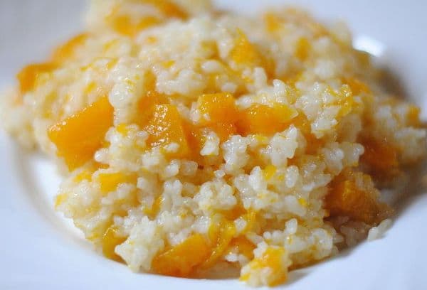 Gachas de calabaza con arroz