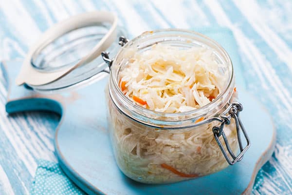 Jar of sauerkraut