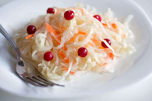 Sauerkraut with cranberries