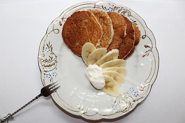 Tortitas de avena y plátano