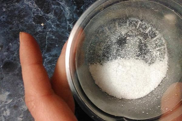 Nieve artificial hecha de sal