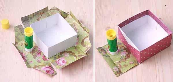Cubrir una caja con papel