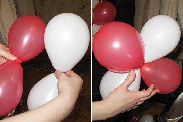Conectando cuatro globos