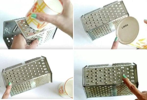 Mug for sharpening grater