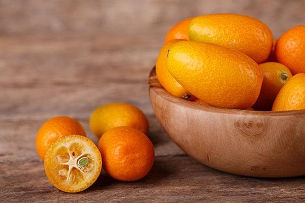 Kumquat im Schnitt