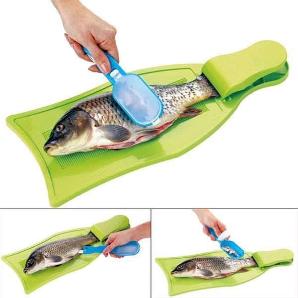 Tabla de plástico para limpiar pescado.