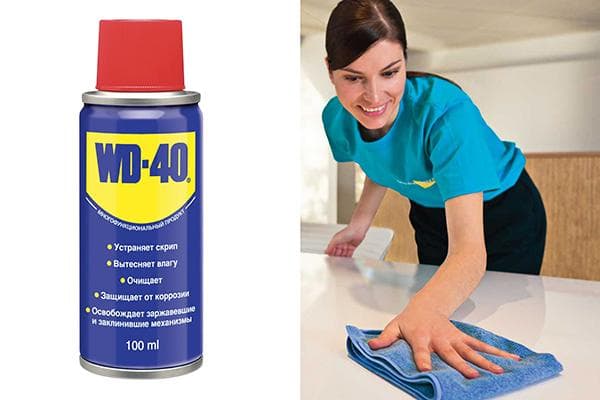 WD-40 para polvo en superficies de muebles