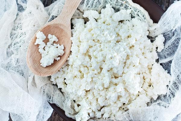 Homemade cottage cheese