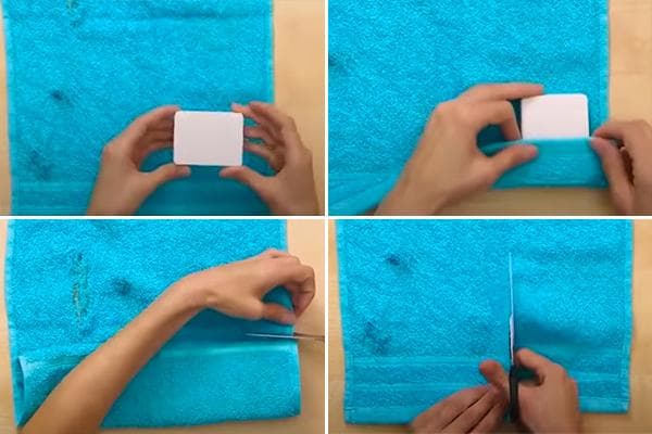 Tutorial sobre cómo hacer una toallita con una toalla - parte 1