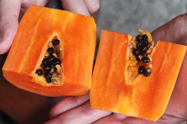 Bucăți de papaya 