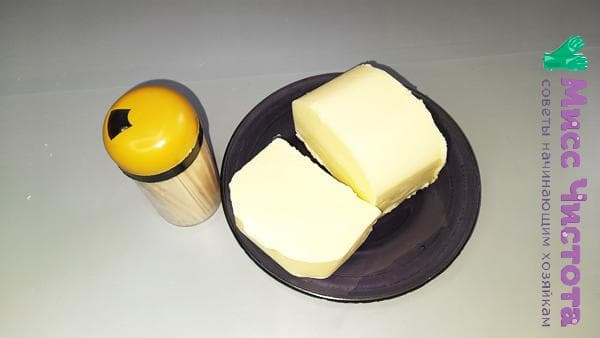 Butter und Zahnstocher