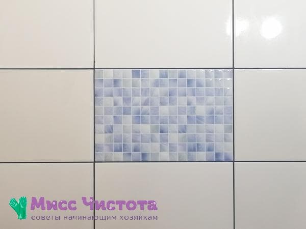 ready-made tiles with grout