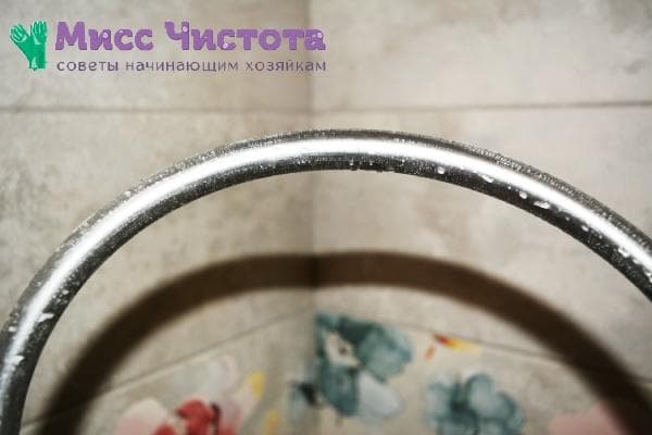 deposits on the shower hose