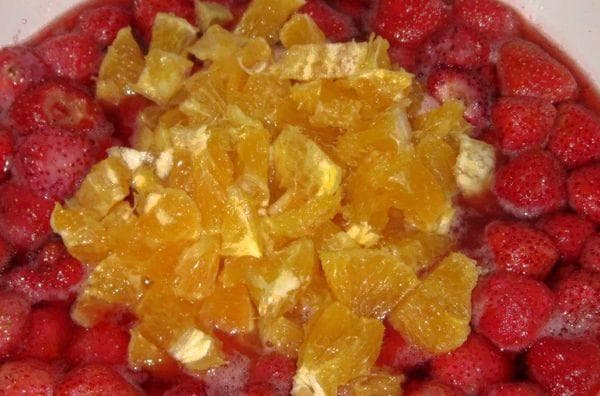 Mermelada de fresa y naranja