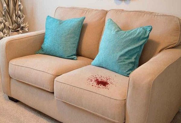 Sangre en el sofá