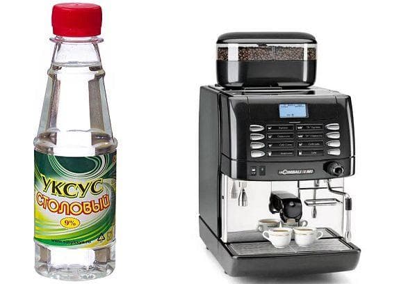 Coffee machine and vinegar