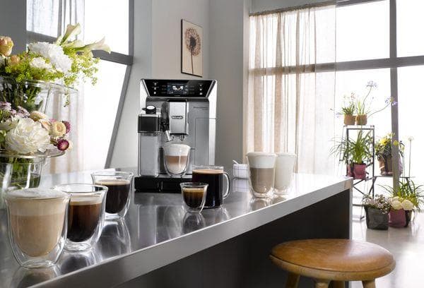 Cups of coffee on the kitchen table