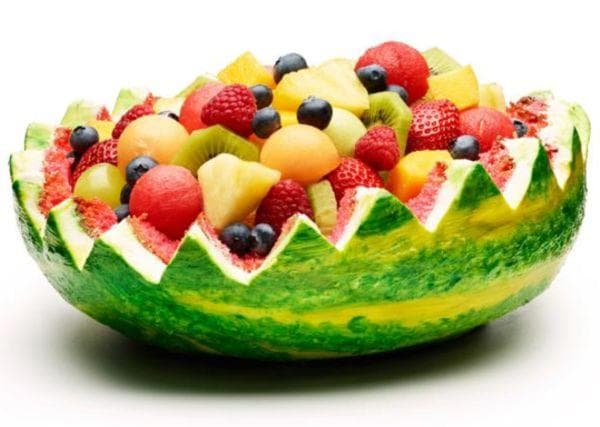 Watermelon balls in a carved plate 5