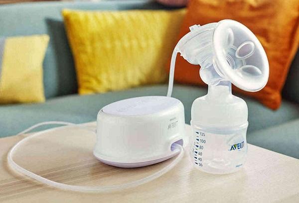 Electric breast pump on the table