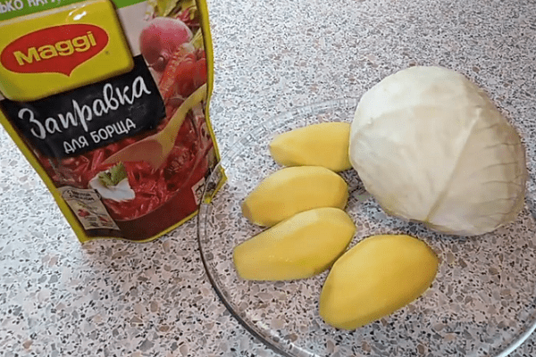Ingredientes para borscht