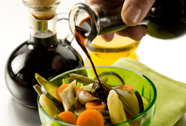 Salad with balsamic vinegar