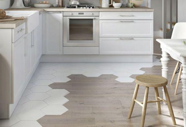 Combining laminate with tiles