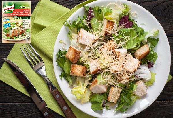 Caesarsallad med Knorr-dressing