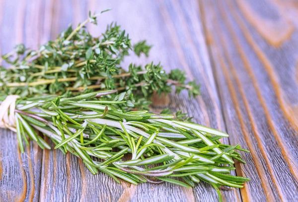 Thyme and rosemary