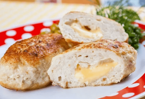 Chicken cutlets with cream cheese