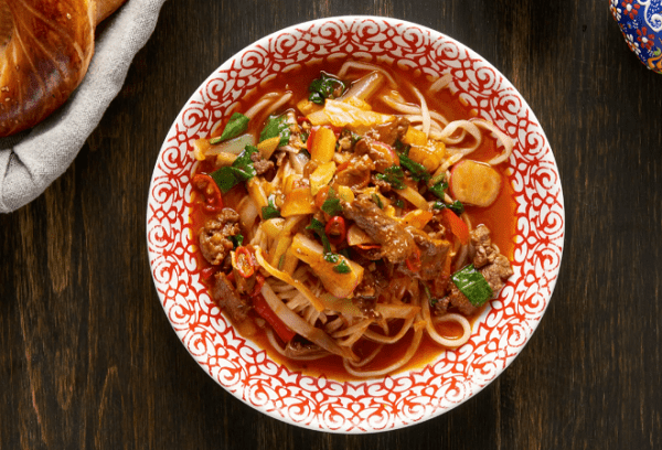 Uzbek soup lagman