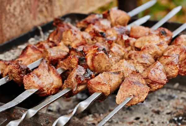 Pork shish kebab