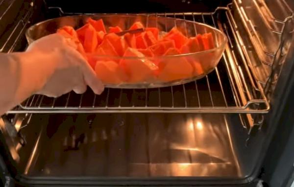 Baked pumpkin in the oven