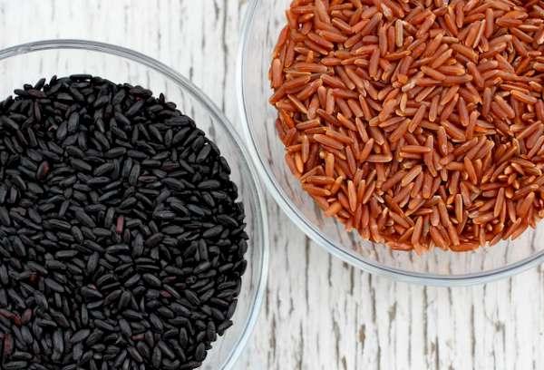 Black and red rice