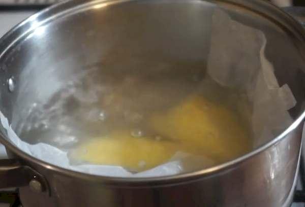 Gierstpap koken in water 1