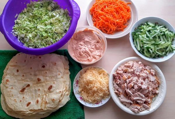 Ingredientes para shawarma