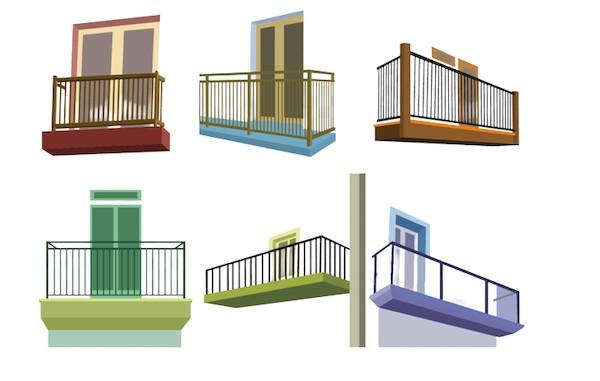 Different balconies